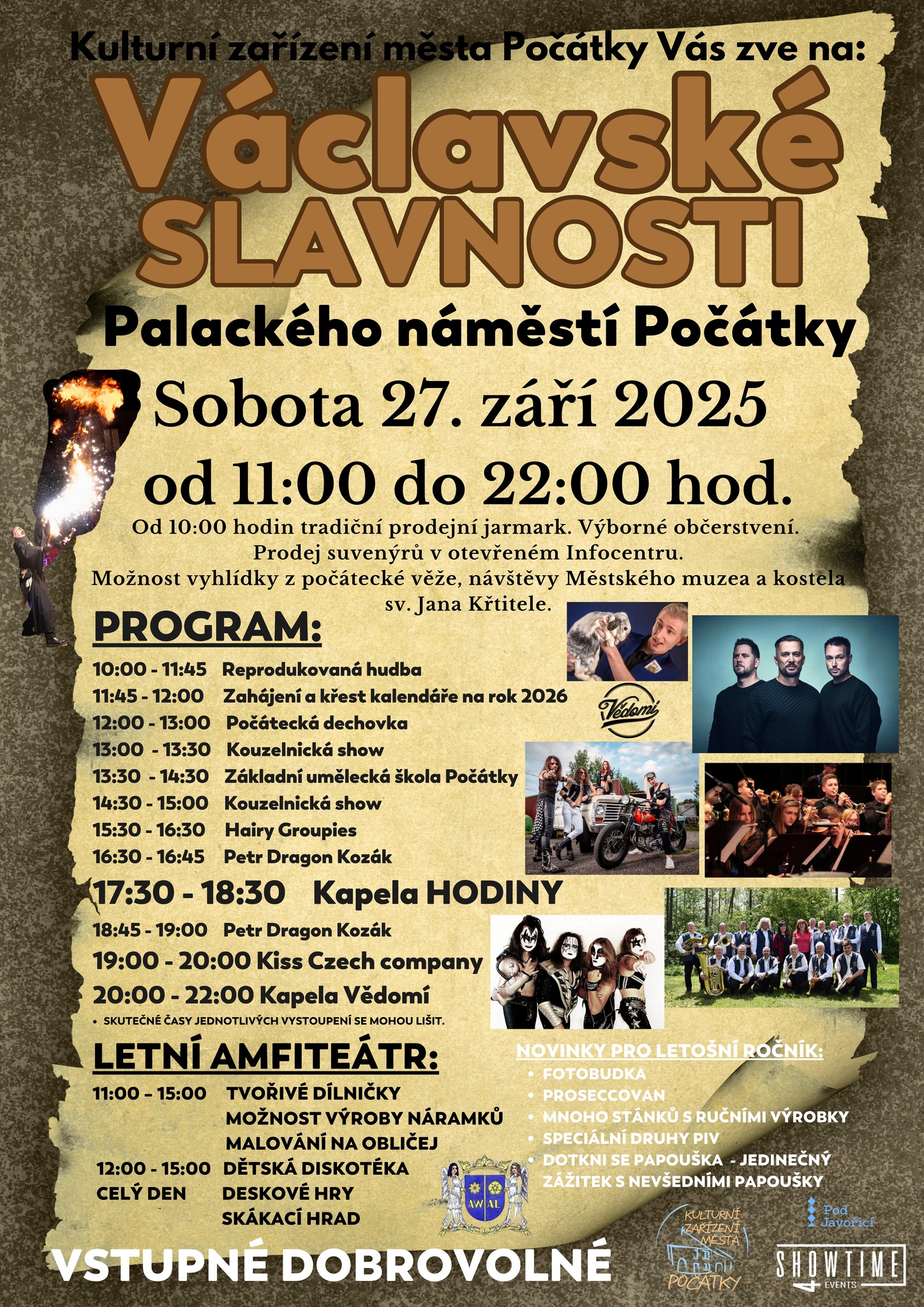 KISS tribute band KISS Czech Company koncert Počátky (PE)