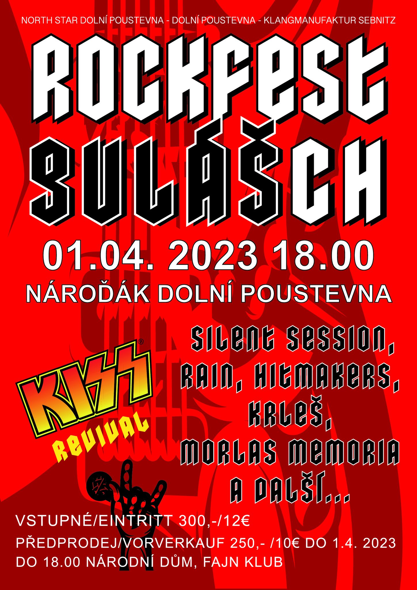 KISS tribute band KISS Czech Company koncert Dolní Poustevna (DC)